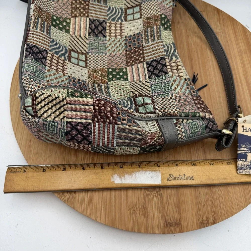 Vintage SAS Purse Shoulder‎ Bag Multicolor Patchwork Tapestry Jacquard NWT